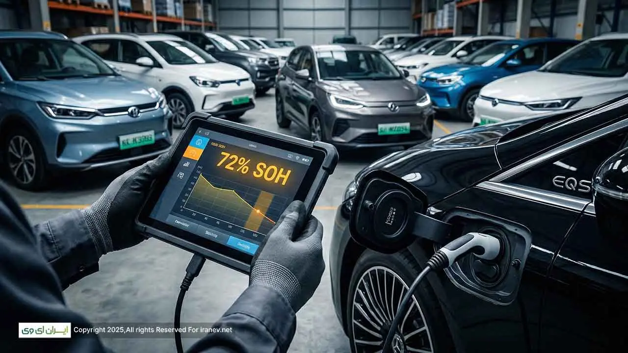 بررسی سلامت باتری خودرو برقی و تست SOH برای خرید خودرو دست دوم