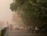 گرد و خاک و گرما در راه تهران