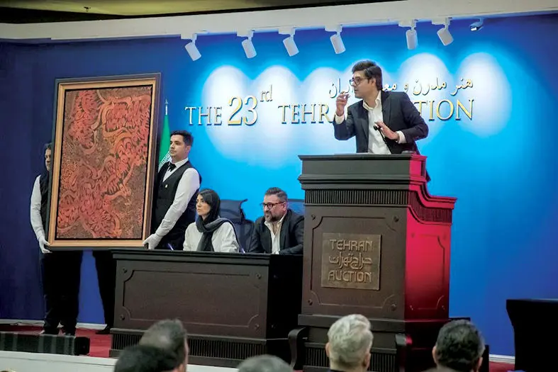 زندهرودی گرانترین هنرمند حراج