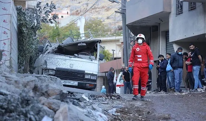 شهادت ۱۰ آتش‌نشان لبنانی در حمله اسرائیل به لبنان 