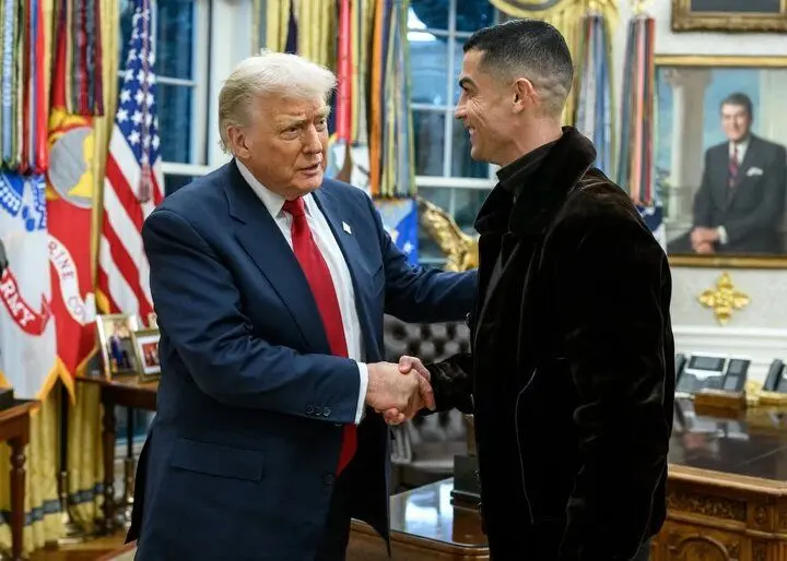 دیدار غیرمنتظره رونالدو و ترامپ در کاخ سفید