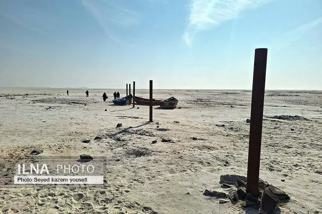 تصاویری از وضعیت این روزهای دریاچه ارومیه
