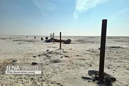 تصاویری از وضعیت این روزهای دریاچه ارومیه