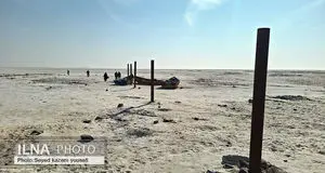 تصاویری از وضعیت این روزهای دریاچه ارومیه
