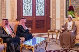 دیدار فیصل بن فرحان و هیثم بن طارق در مسقط

