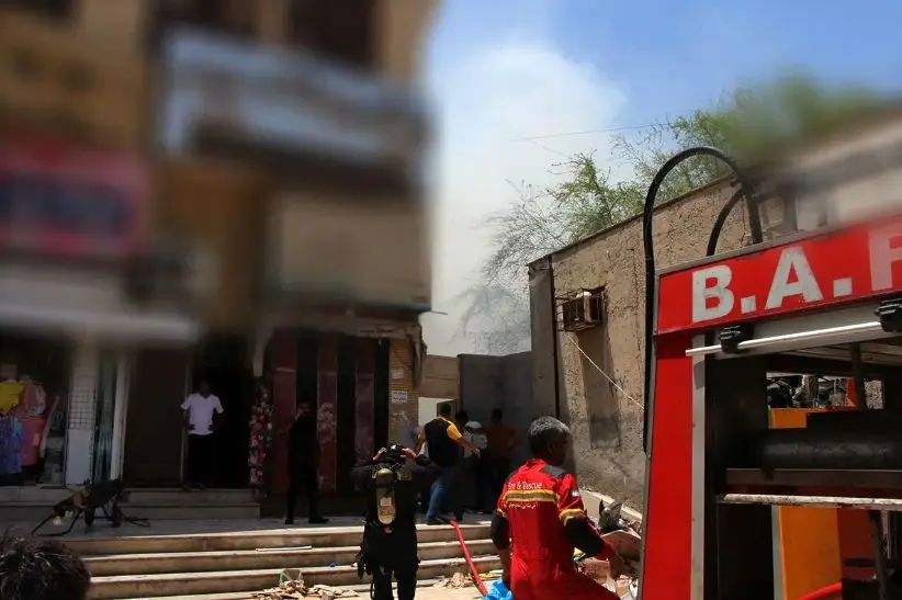 نجات زن ۳۵ ساله از آتش در شوش