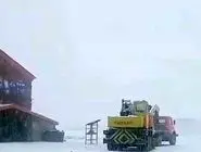 بارش برف در توچال تهران

