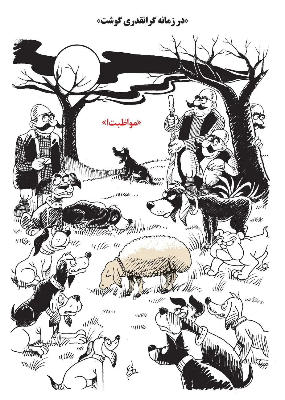 گرانقدری گوشت/ کاریکاتور احمد عربانی