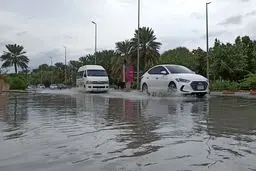 بارش کم‌سابقه باران در کیش
