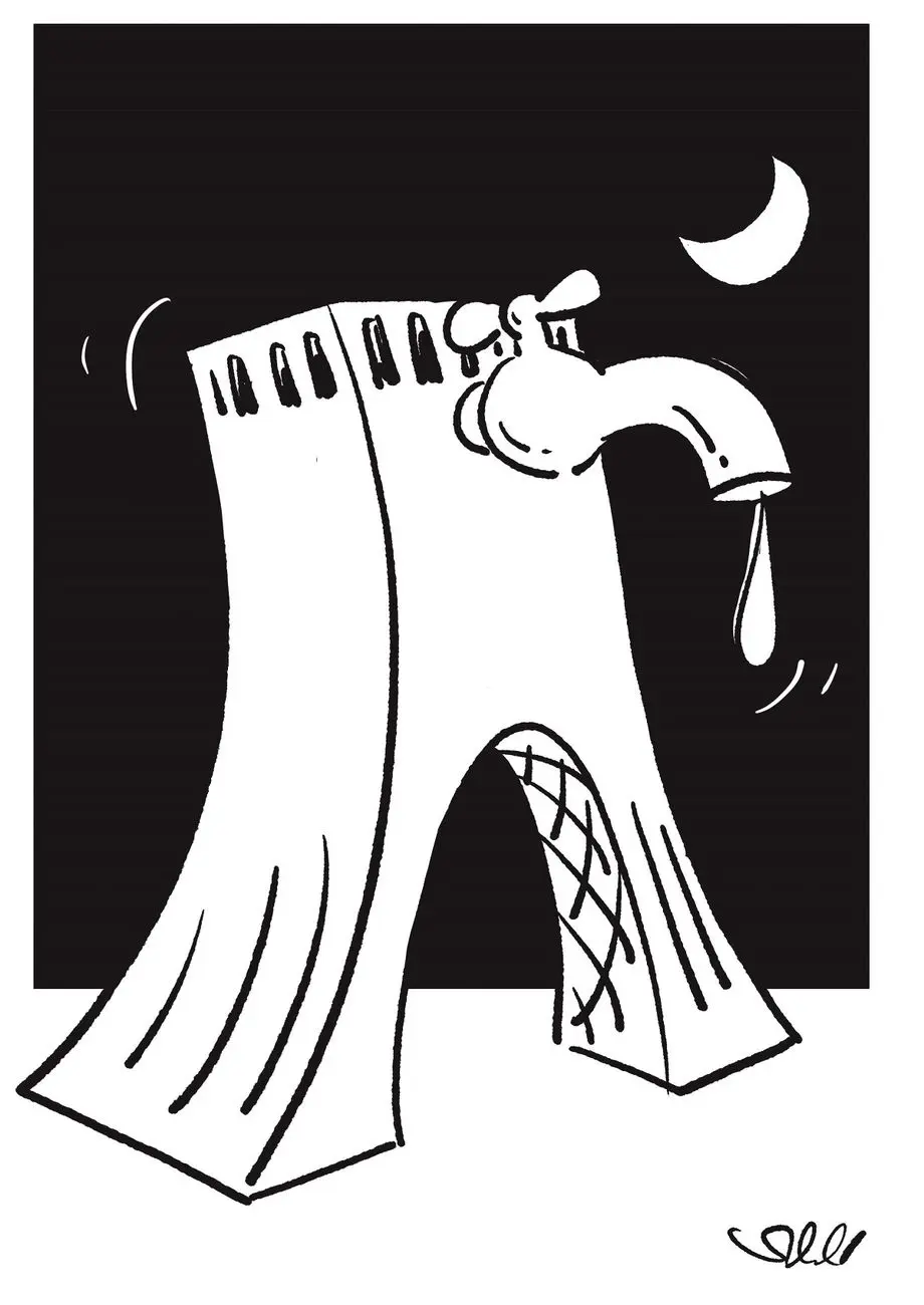 بحران آب در تهران/ کاریکاتور محمدرضا ثقفی