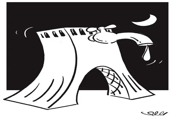 بحران آب در تهران/ کاریکاتور محمدرضا ثقفی