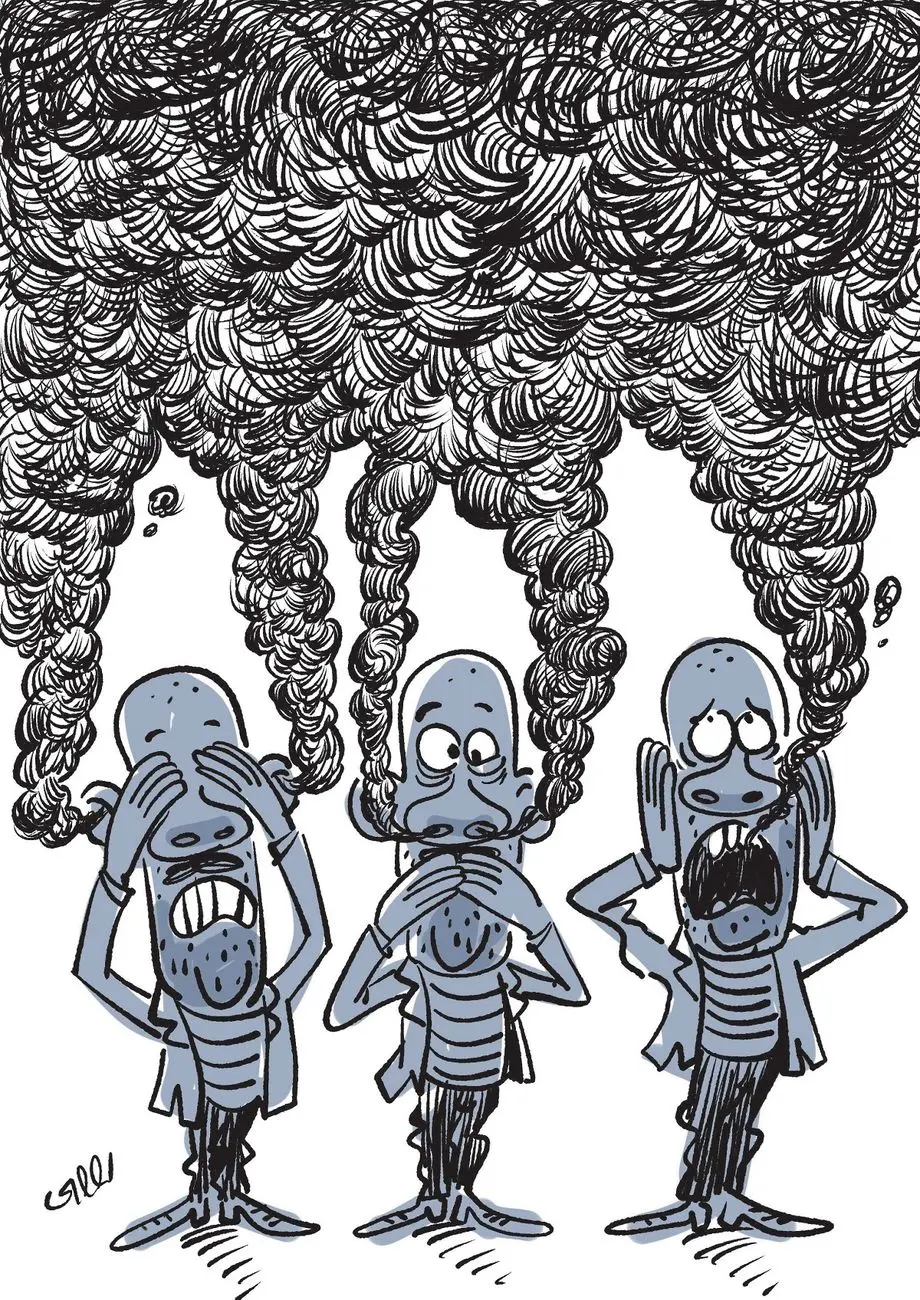 آلودگی هوا/ کاریکاتور محمدرضا ثقفی