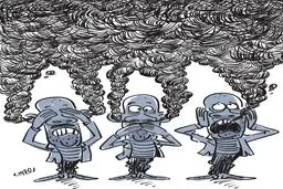 آلودگی هوا/ کاریکاتور محمدرضا ثقفی