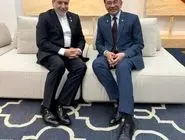  دیدار وزیر امور خارجه ایران با رئیس جمهور بولیوی در حاشیه اجلاس بریکس+عکس
