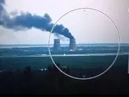 دود غلیظ در نزدیکی نیروگاه زاپوریژیا پس از حمله اوکراین