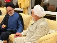 دیدار چهره‌های روحانی و سیاسی در منزل کرباسچی