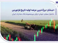​«نیشکر» بزرگ‌ترین عرضه اولیه تاریخ فرابورس/50 هزار میلیارد تومان ارزش شرکت زیرمجموعه بانک صادرات ایران