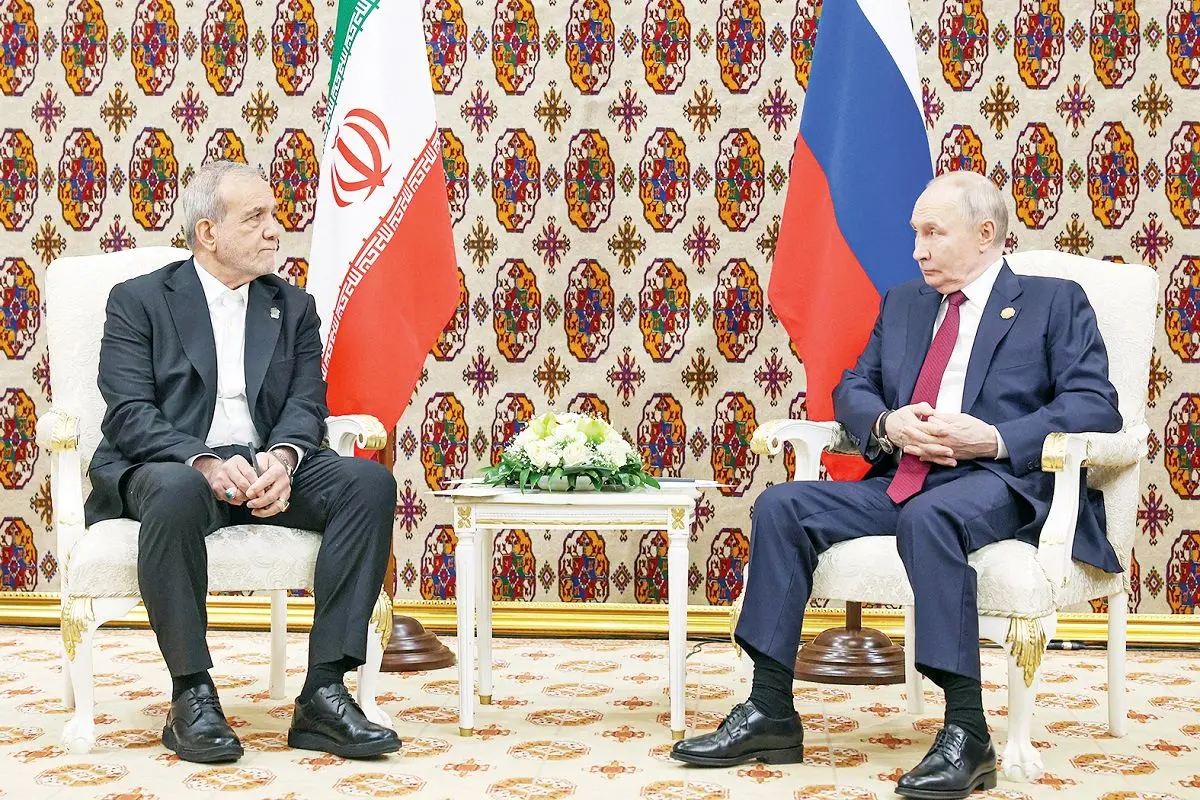 در حاشیه اجلاس عشق‌آباد مطرح شد: وعده پوتین به پزشکیان برای حمایت از ایران
