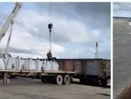 تخلیه نخستین محموله سیمان نیزار قم در بندر کاسپین آغاز شد