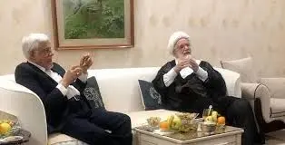 دیدار صمیمانه عارف و کروبی
