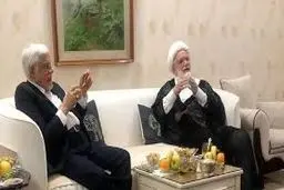 دیدار صمیمانه عارف و کروبی