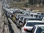 صف ۱۶ کیلومتری خودروها در محور رشت – امامزاده هاشم