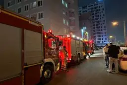 آتش‌سوزی در شهرک راه‌آهن تهران