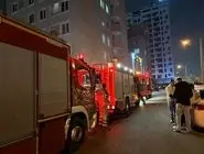 آتش‌سوزی در شهرک راه‌آهن تهران